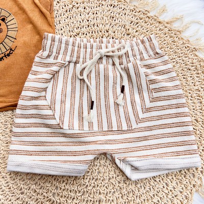 Conj. Regata Lion Perfect e Bermuda em Linho - Ferrugem e Areia